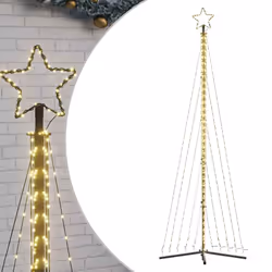 vidaXL Albero di Natale a LED 495 LED Bianco Caldo 300,5 cm - Vista aggiuntiva 2