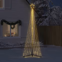 vidaXL Albero di Natale a LED 495 LED Bianco Caldo 300,5 cm - Vista aggiuntiva 3