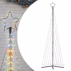 vidaXL Albero di Natale a LED 495 LED Colorati 300,5 cm - Vista aggiuntiva 2