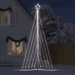 vidaXL Albero di Natale a LED 570 LED Bianco Freddo 399 cm - Vista aggiuntiva 3