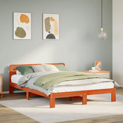 vidaXL Letto senza Materasso Marrone Cera 135x190 cm in Legno di Pino