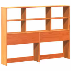 vidaXL Testiera con Ripiani Marrone Cera 160 cm in Legno di Pino - Vista aggiuntiva 3
