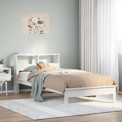 vidaXL Letto Libreria senza Materasso Bianco 100x200 cm Legno di Pino