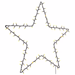 vidaXL Luci di Natale Stella Silhouette 115 LED Bianco Caldo - Vista aggiuntiva 2