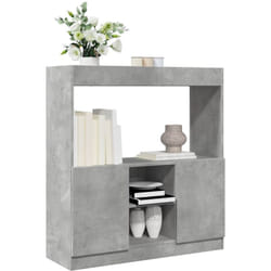Credenza Grigio Cemento 92x33x100 cm in Legno Multistrato Vidaxl 226152