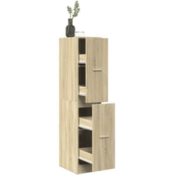 Armadietto da Farmacia Rovere Sonoma 30x41x144,5 cm Truciolato Vidaxl 794965
