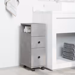 VidaXL 855235 armadietto di conservazione per bagno Grigio - Vista aggiuntiva 3