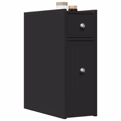 VidaXL 855287 armadietto di conservazione per bagno Nero - Vista aggiuntiva 2