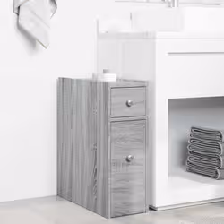 VidaXL 855291 armadietto di conservazione per bagno Grigio - Vista aggiuntiva 3