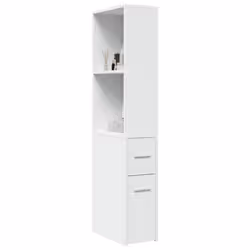 VidaXL 855295 armadietto di conservazione per bagno Bianco - Vista aggiuntiva 2