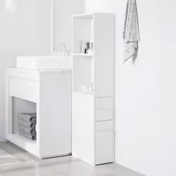 VidaXL 855295 armadietto di conservazione per bagno Bianco - Vista aggiuntiva 3