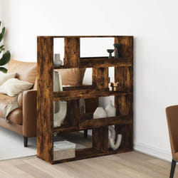 Libreria Rovere Fumo 100x33x125,5 cm in Legno Multistrato Vidaxl 617851