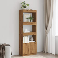 Credenza Rovere Artigianale 63x33x180 cm in Legno Multistrato Vidaxl 909828