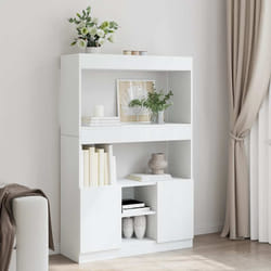 vidaXL Credenza Bianca 92x33x140 cm in Truciolato