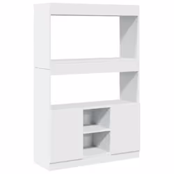 vidaXL Credenza Bianca 92x33x140 cm in Truciolato - Vista aggiuntiva 2