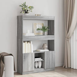 Credenza Grigio Sonoma 92x33x140 cm in Legno Multistrato Vidaxl 671131