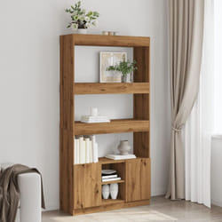 Credenza Rovere Artigianale 92x33x180 cm in Legno Multistrato Vidaxl 216868
