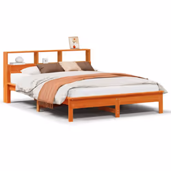 vidaXL Letto senza Materasso Marrone Cera 140x190 cm in Legno di Pino - Vista aggiuntiva 2