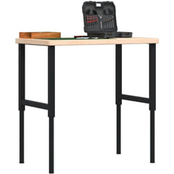 Banco Lavoro 100x60x(73-99,5) cm Legno di Rovere Rettangolare Vidaxl 8933