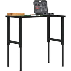 Banco Lavoro Marrone Scuro 100x60x(71,5-98) cm Legno di Rovere Vidaxl 673265