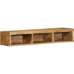 Mobile tv a Parete 100x30x19 cm Legno Grezzo Massello di Mango Vidaxl 6101