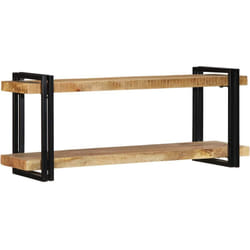 Mensola da Parete 110x33x45cm in Legno Massello di Mango Grezzo Vidaxl 819049