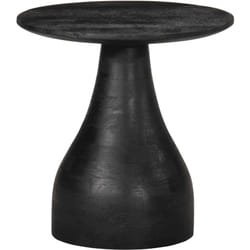 Vidaxl - Tavolino da Salotto Nero Ø40x40 cm in Legno Massello di Mango 312364