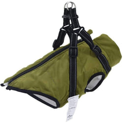 Vidaxl - Cappotto Cani Imbracatura Impermeabile Riflettente Verde L28 647692
