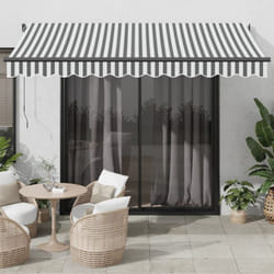 Vidaxl - Tenda Retrattile Automatica Antracite e Bianco 350x250 cm