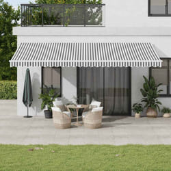 vidaXL Tenda Sole Retrattile Automatica 600x300 cm Antracite e Bianco
