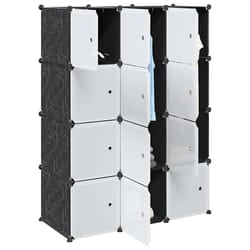 vidaXL Organizzatore Portaoggetti con 12 Cubi e Aste per Appendere PP