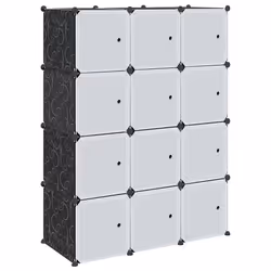 vidaXL Organizzatore Portaoggetti con 12 Cubi e Aste per Appendere PP - Vista aggiuntiva 2