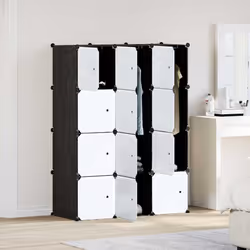 vidaXL Organizzatore Portaoggetti con 12 Cubi e Aste per Appendere PP - Vista aggiuntiva 3