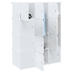 vidaXL Organizzatore Portaoggetti con 12 Cubi e Aste per Appendere PP