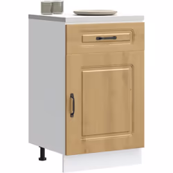 Colore: Rovere artigianale Materiale: Truciolato Dimensioni complessive: 50 x 46 x 81,5 cm (L x P x A) Dimensioni del cassett ...