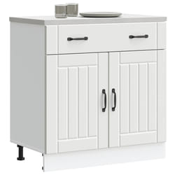 vidaXL Base da Cucina Lucca Bianco in Legno Multistrato