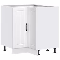 vidaXL Mobile Base ad Angolo Cucina Lucca Bianco in Legno Multistrato - Vista aggiuntiva 2
