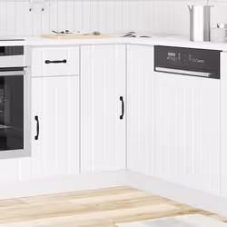 vidaXL Mobile Base ad Angolo Cucina Lucca Bianco in Legno Multistrato - Vista aggiuntiva 3