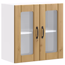 vidaXL Pensile da Cucina con Porta in Vetro Lucca Rovere Artigianale - Vista aggiuntiva 2