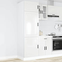 Armadio da Cucina Porto Bianco Lucido in Legno Multistrato Vidaxl 5267