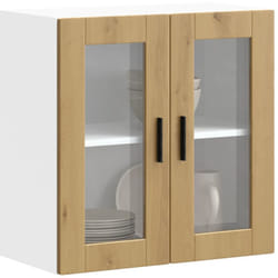 Pensile da Cucina con Porta in Vetro Porto Rovere Artigianale Vidaxl 2243