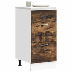 vidaXL Armadio Inferiore “Lyon” Rovere Fumo 40x46x81,5cm