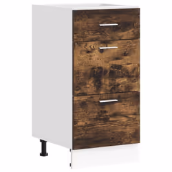vidaXL Armadio Inferiore “Lyon” Rovere Fumo 40x46x81,5cm - Vista aggiuntiva 2