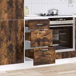 vidaXL Armadio Inferiore “Lyon” Rovere Fumo 40x46x81,5cm - Vista aggiuntiva 3