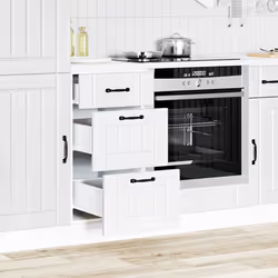 vidaXL Base da Cucina Lucca Bianco in Legno Multistrato - Vista aggiuntiva 3