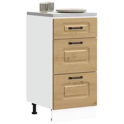 Base da Cucina Kalmar Rovere Artigianale in Legno Multistrato Vidaxl 529681