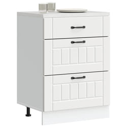 vidaXL Base da Cucina Lucca Bianco in Legno Multistrato