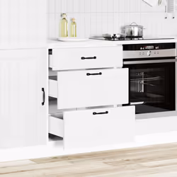 vidaXL Base da Cucina Lucca Bianco in Legno Multistrato - Vista aggiuntiva 3