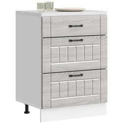 Base da Cucina Lucca Grigio Sonoma in Legno Multistrato Vidaxl 954221