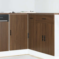 Mobile Base Lavello Rovere Marrone in Legno Multistrato Vidaxl 851787